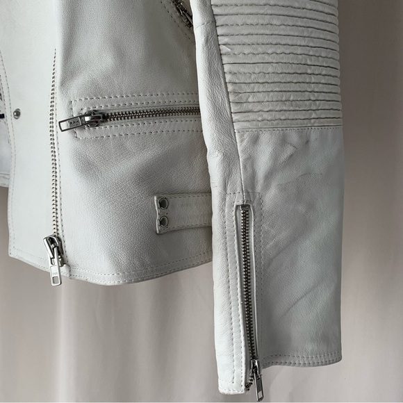 Danier  White moto Leather Jacket - Picture 10 of 12